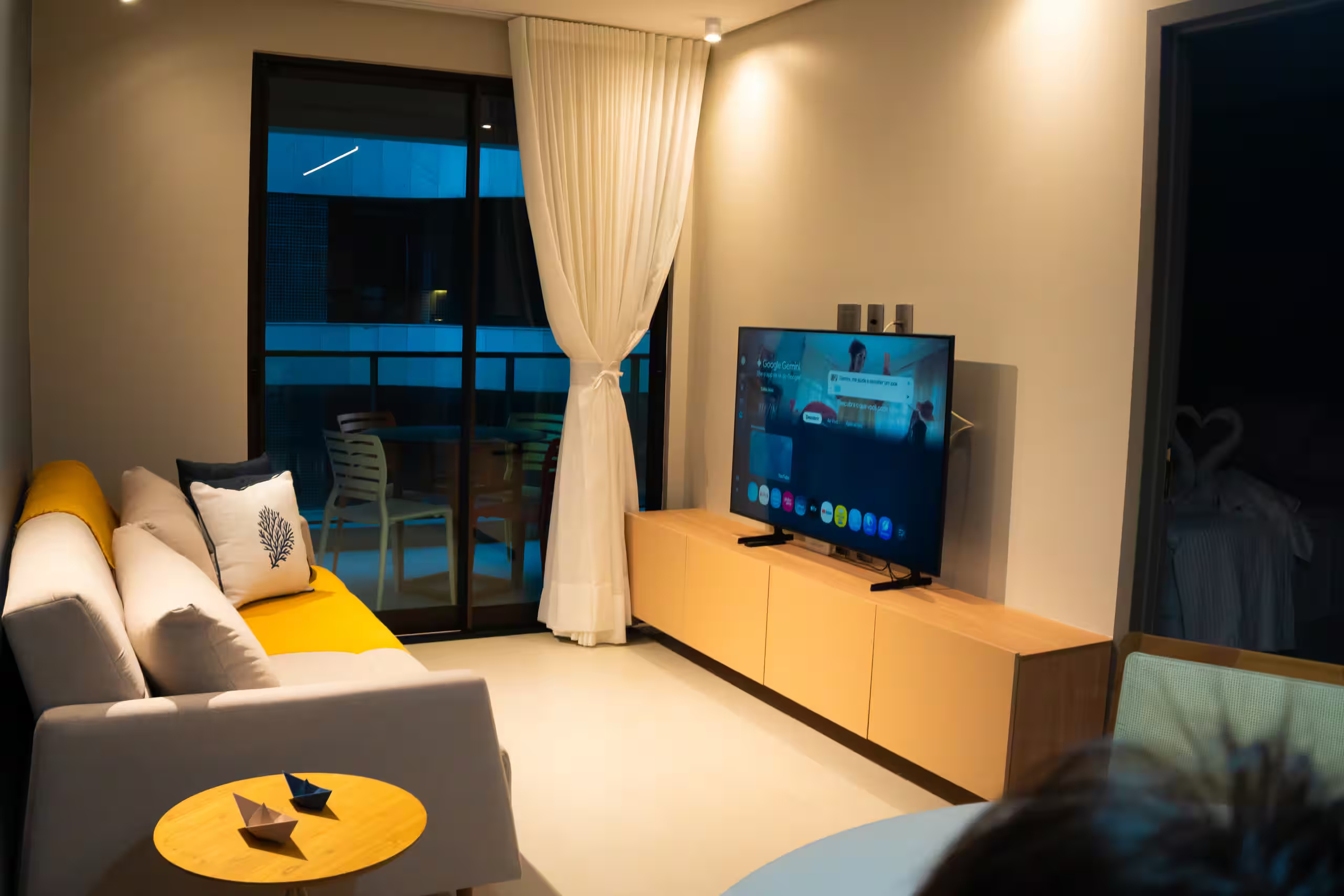 Sala real do apartamento Wish 805